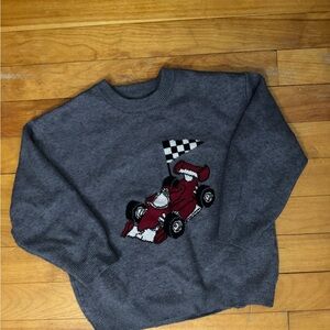 Zara Charcoal Sweater with Red Racing Car